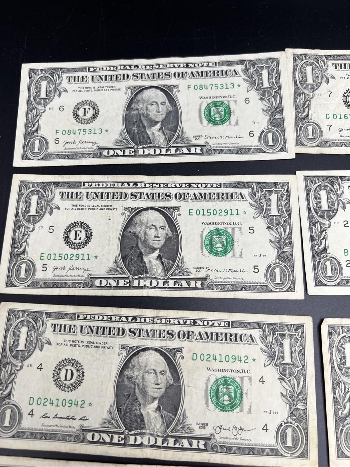 Lot of 12 2013 2017 * Star FRN Federal Reserve Notes G-F Circ Conditions #864