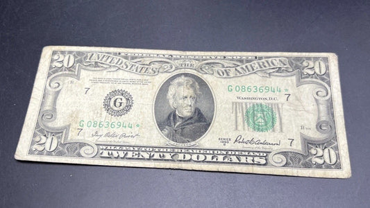 1950 B * Star $20 FRN Federal Reserve Note VG Circ Chicago District #944