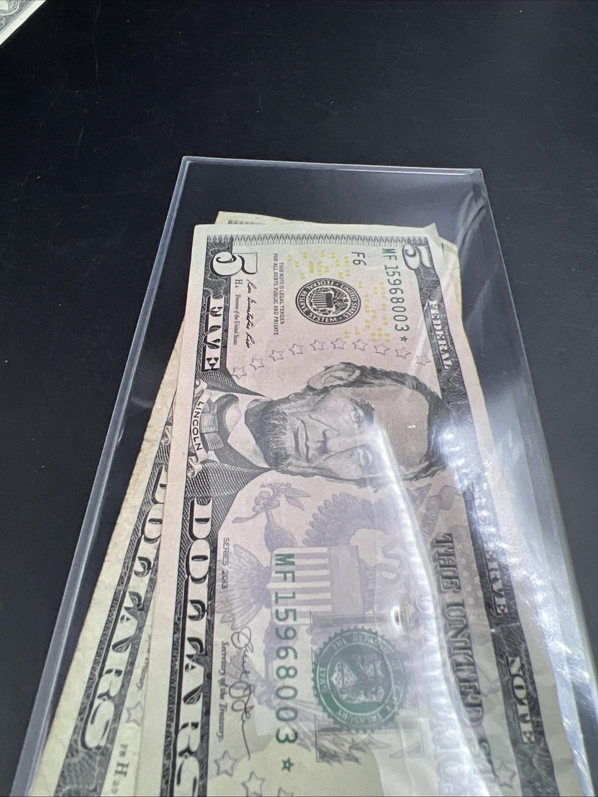 Lot Of 2 2017 A $5 * Star FRN Five Dollar Bills Fine Circ Notes #003