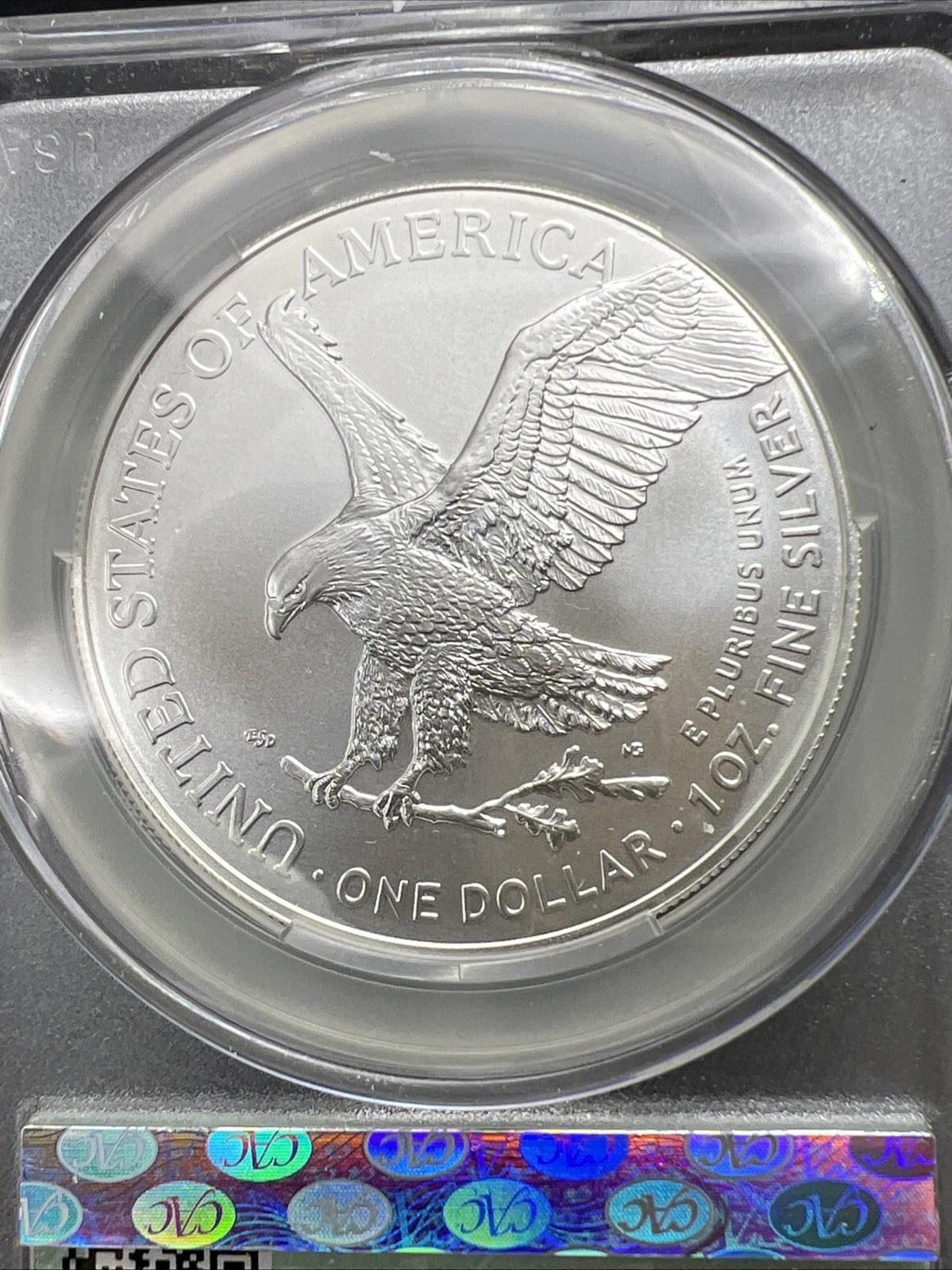 2024 1 Oz American Silver Eagle Coin CAC MS70 Gem UNC First Delivery #180