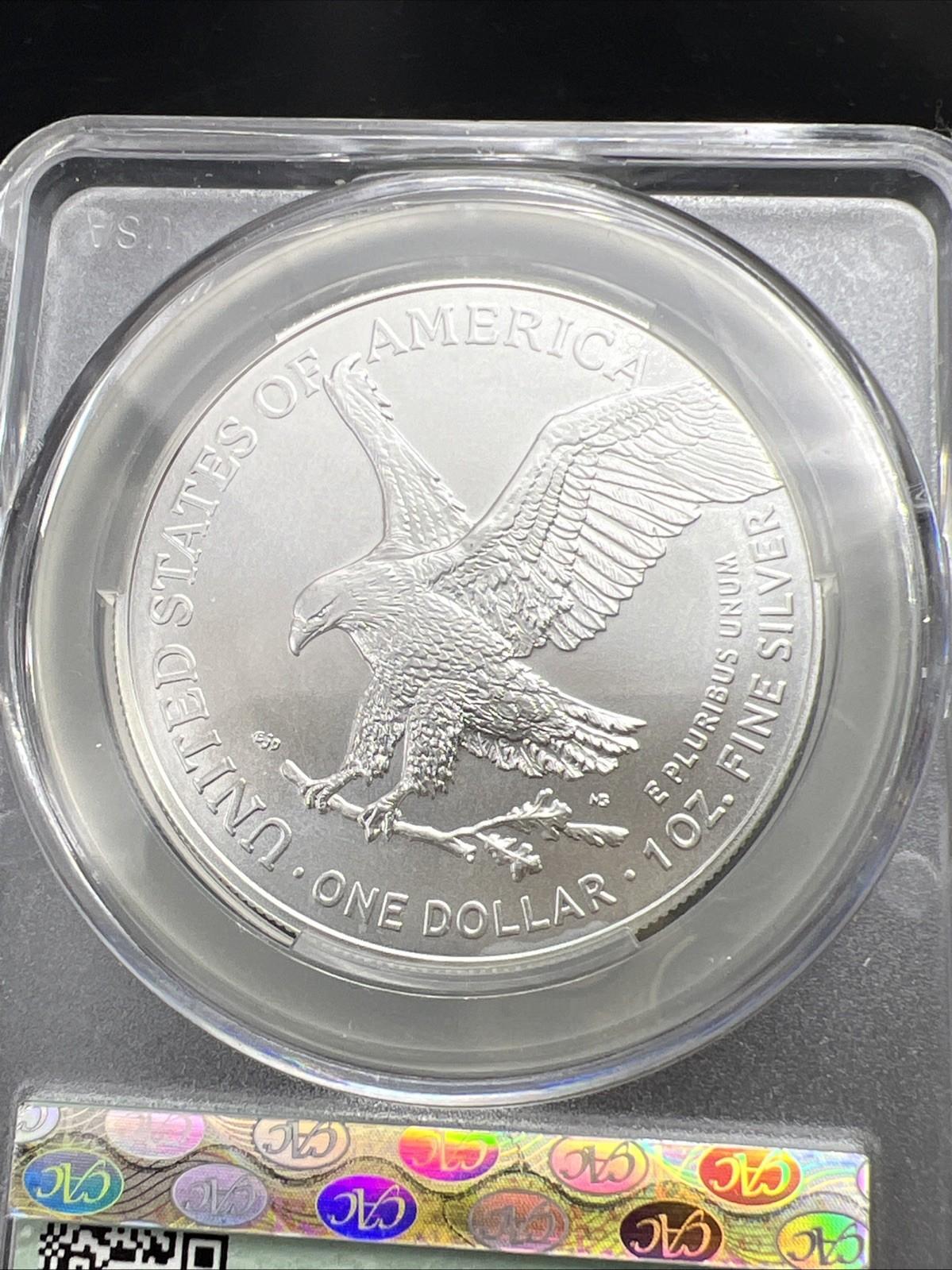 2024 1 Oz American Silver Eagle Coin CAC MS70 Gem UNC First Delivery #351