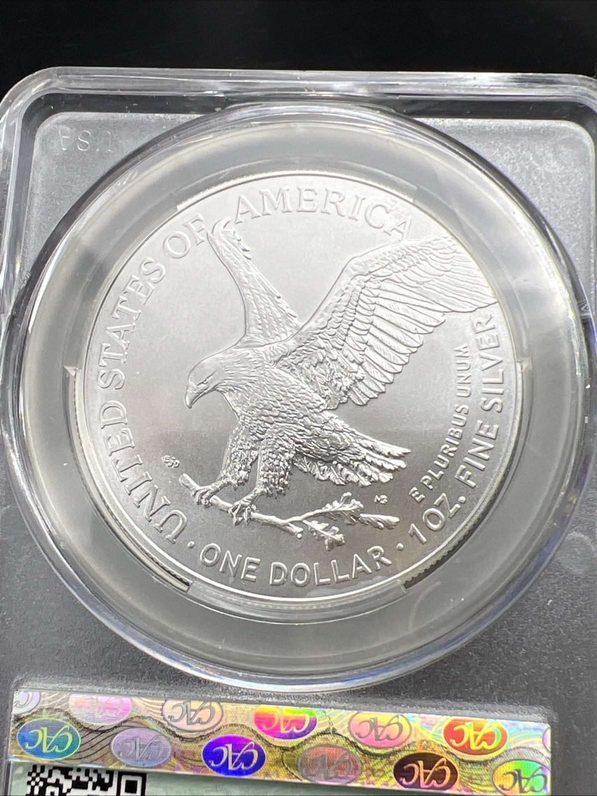 2024 1 Oz American Silver Eagle Coin CAC MS70 Gem UNC First Delivery #351
