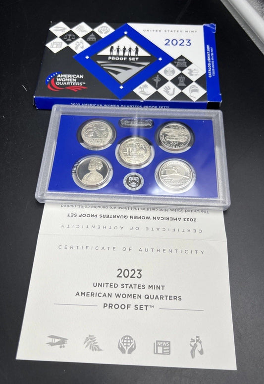 2023 S 5 Coin Clad Women’s Quarters Proof Set US Mint OGP