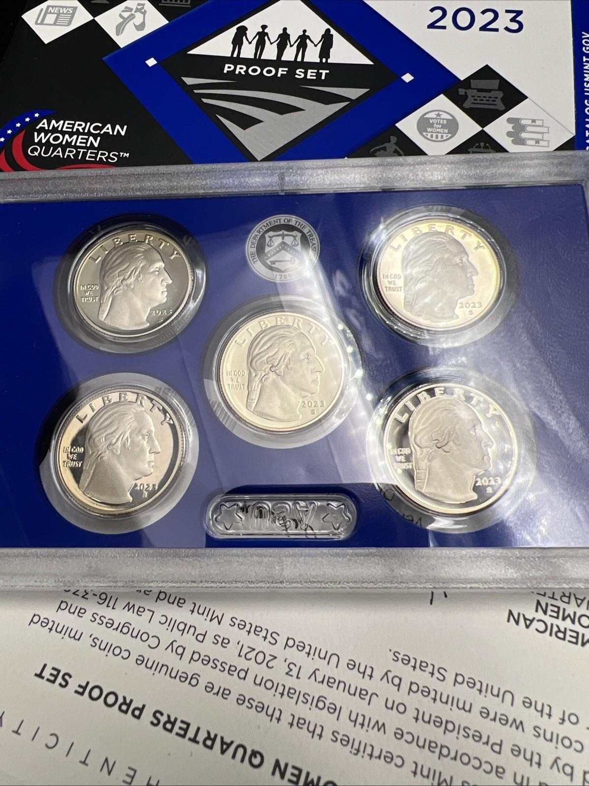 2023 S 5 Coin Clad Women’s Quarters Proof Set US Mint OGP