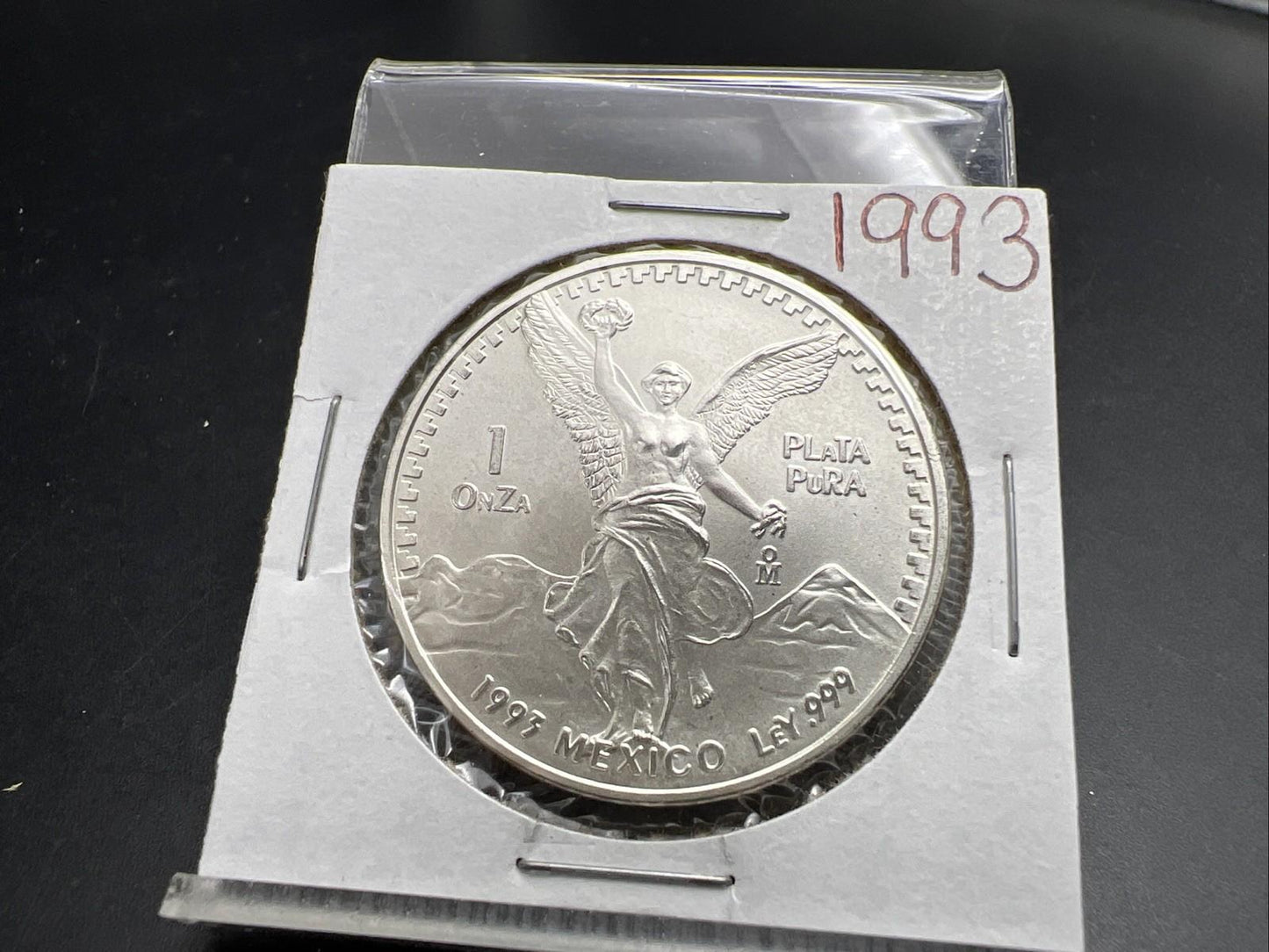 1993 Mo Mexico 1 oz Silver Libertad .999 Plata Pura Coin Gem BU UNC SK#1A