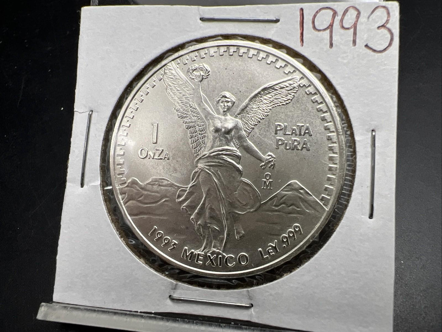 1993 Mo Mexico 1 oz Silver Libertad .999 Plata Pura Coin Gem BU UNC SK#1A