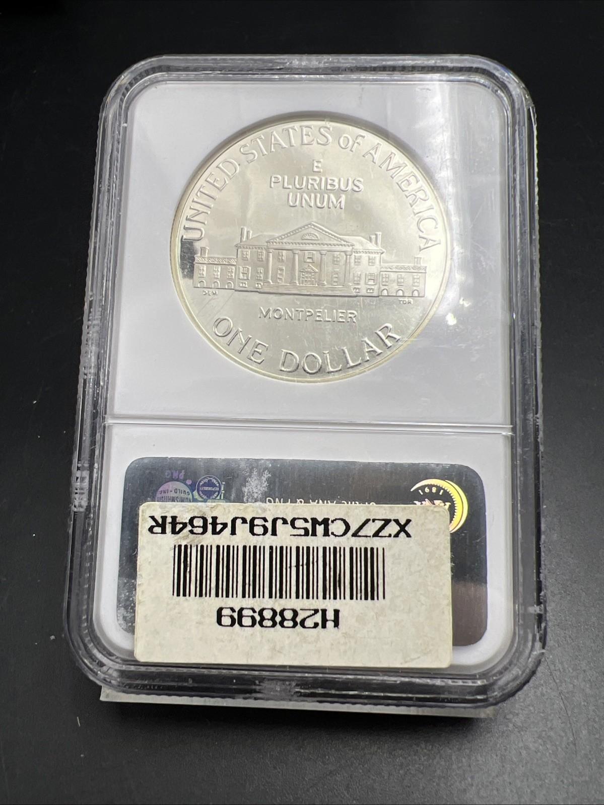 1993 S James Madison 90% Silver Commemorative Dollar Coin NGC PF68