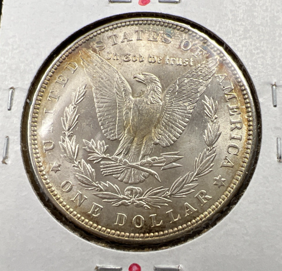 1887 P $1 Morgan Silver Dollar Coin CH BU UNC Nice Toning Toner SK#A
