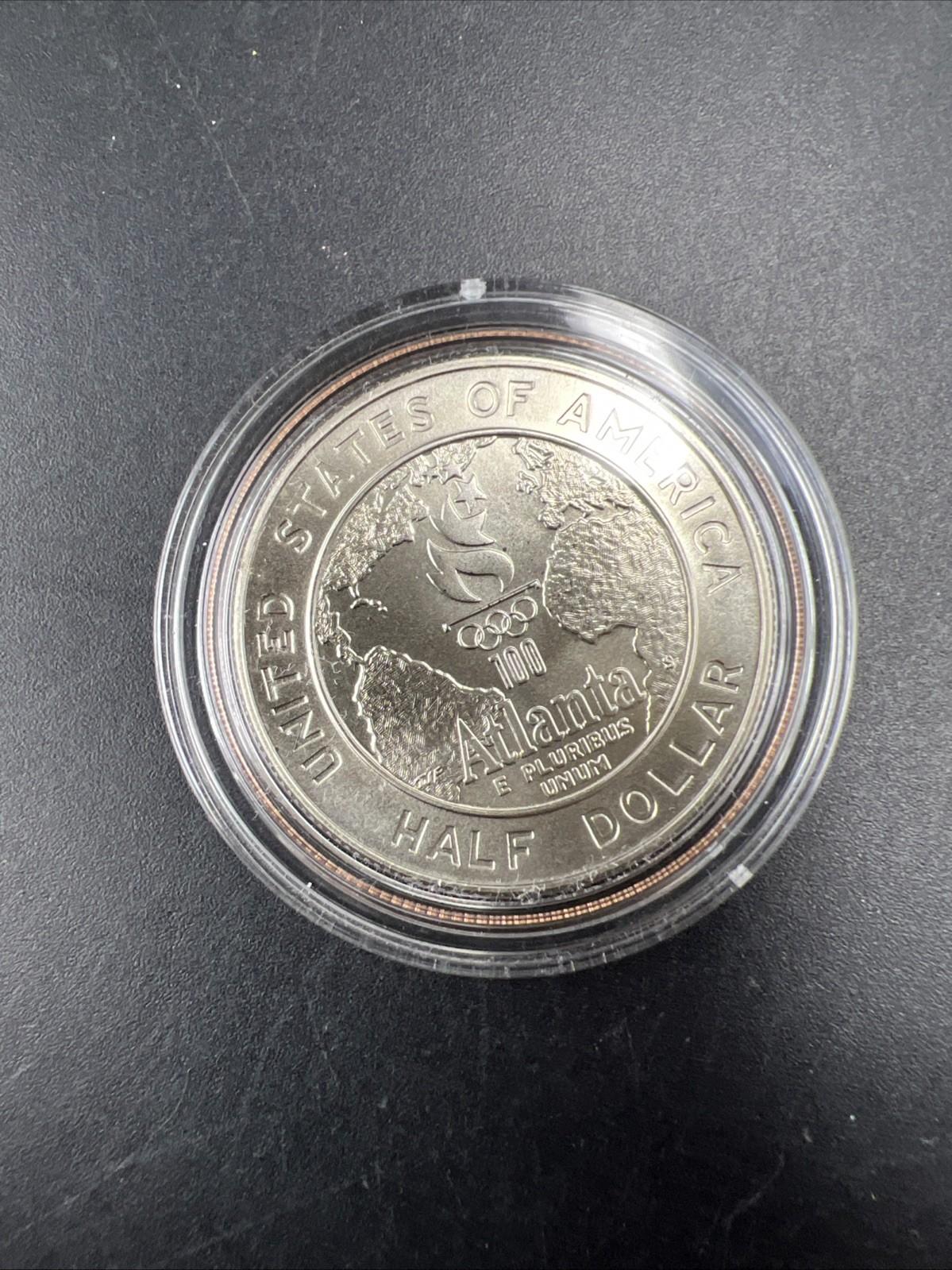 1995 S 50c Baseball Atlanta Olympics Commemorative Half Dollar Coin Gem BU n Cap
