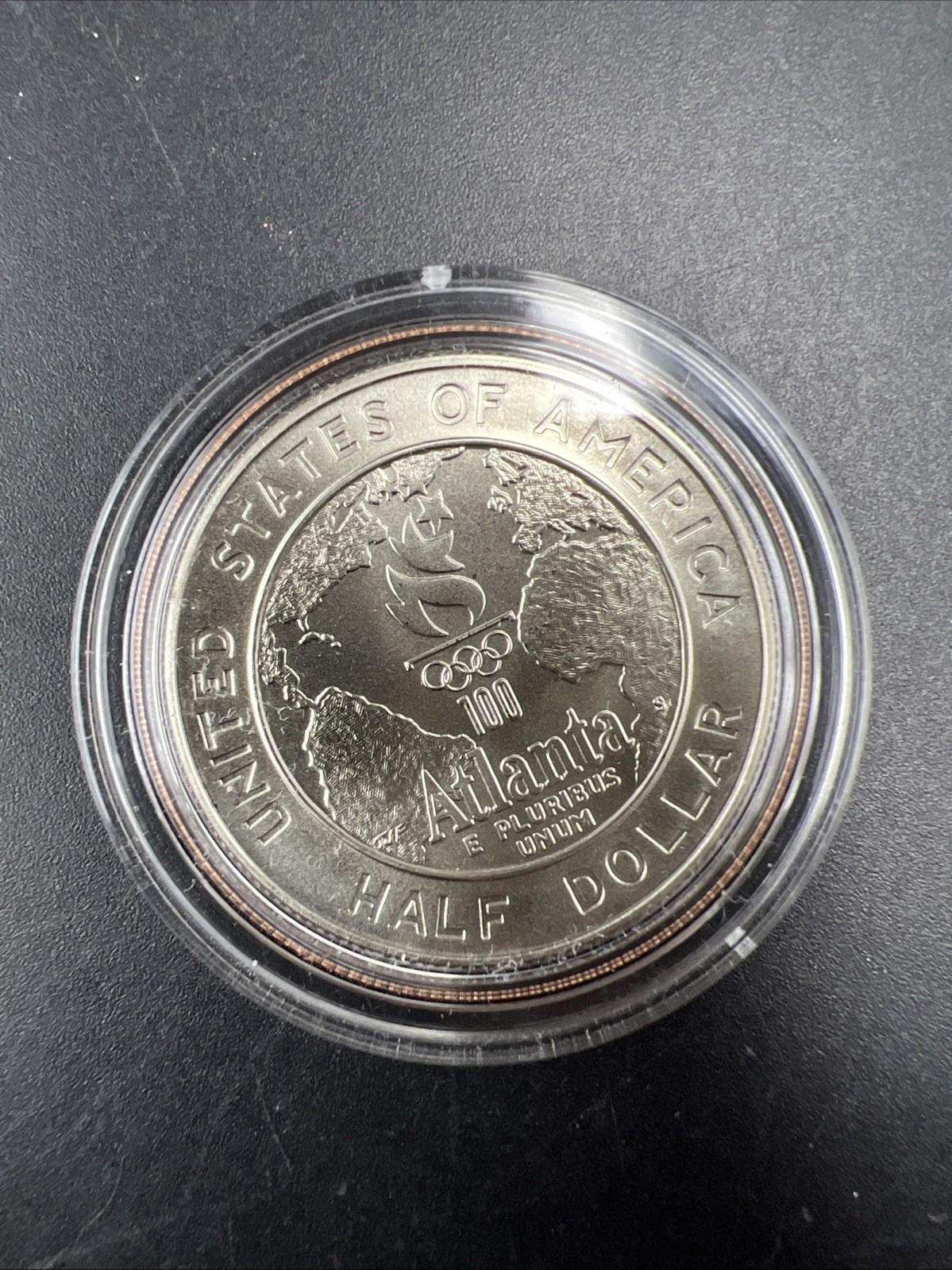 1995 S 50c Baseball Atlanta Olympics Commemorative Half Dollar Coin Gem BU n Cap