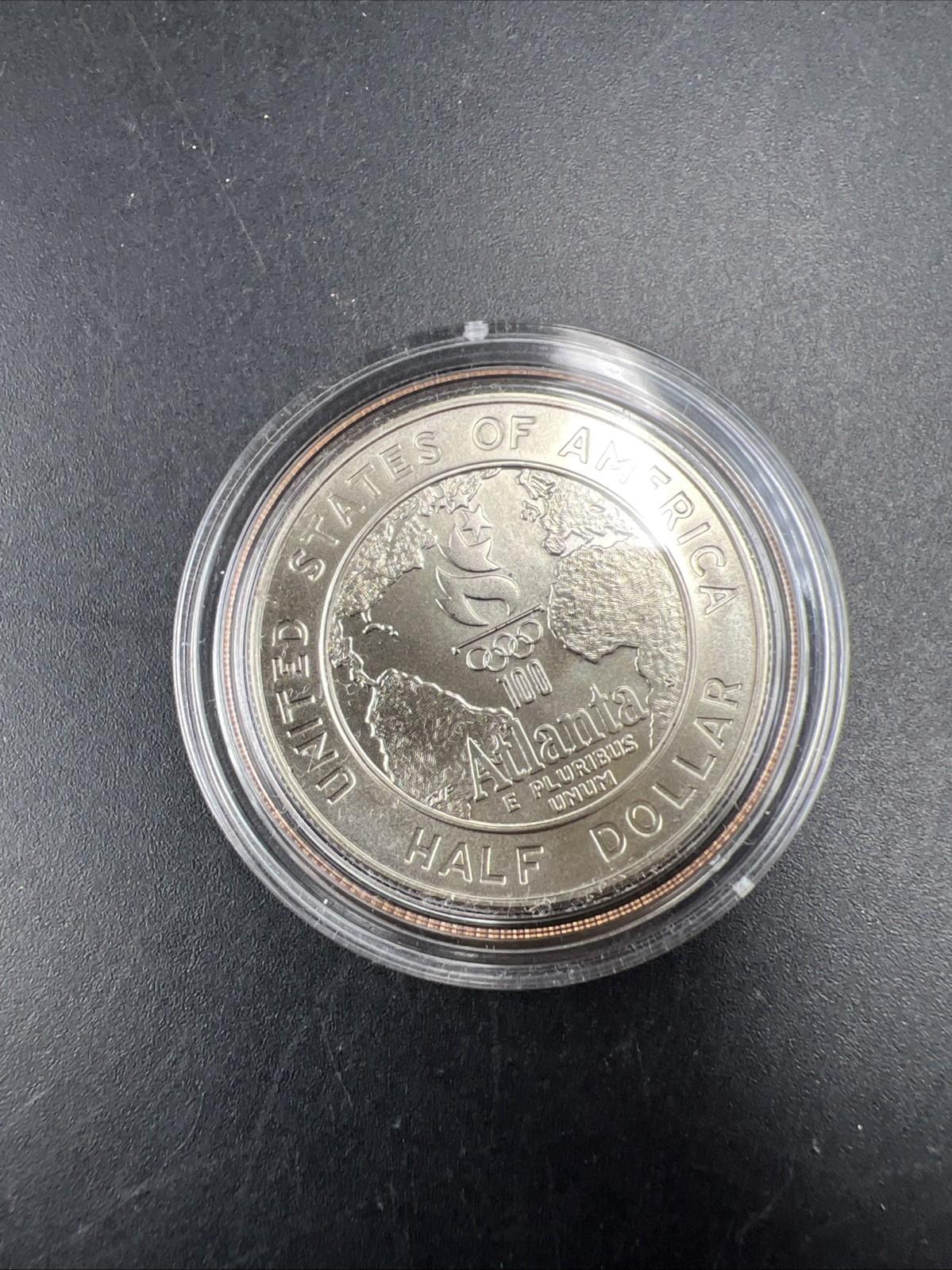 1995 S 50c Baseball Atlanta Olympics Commemorative Half Dollar Coin Gem BU n Cap