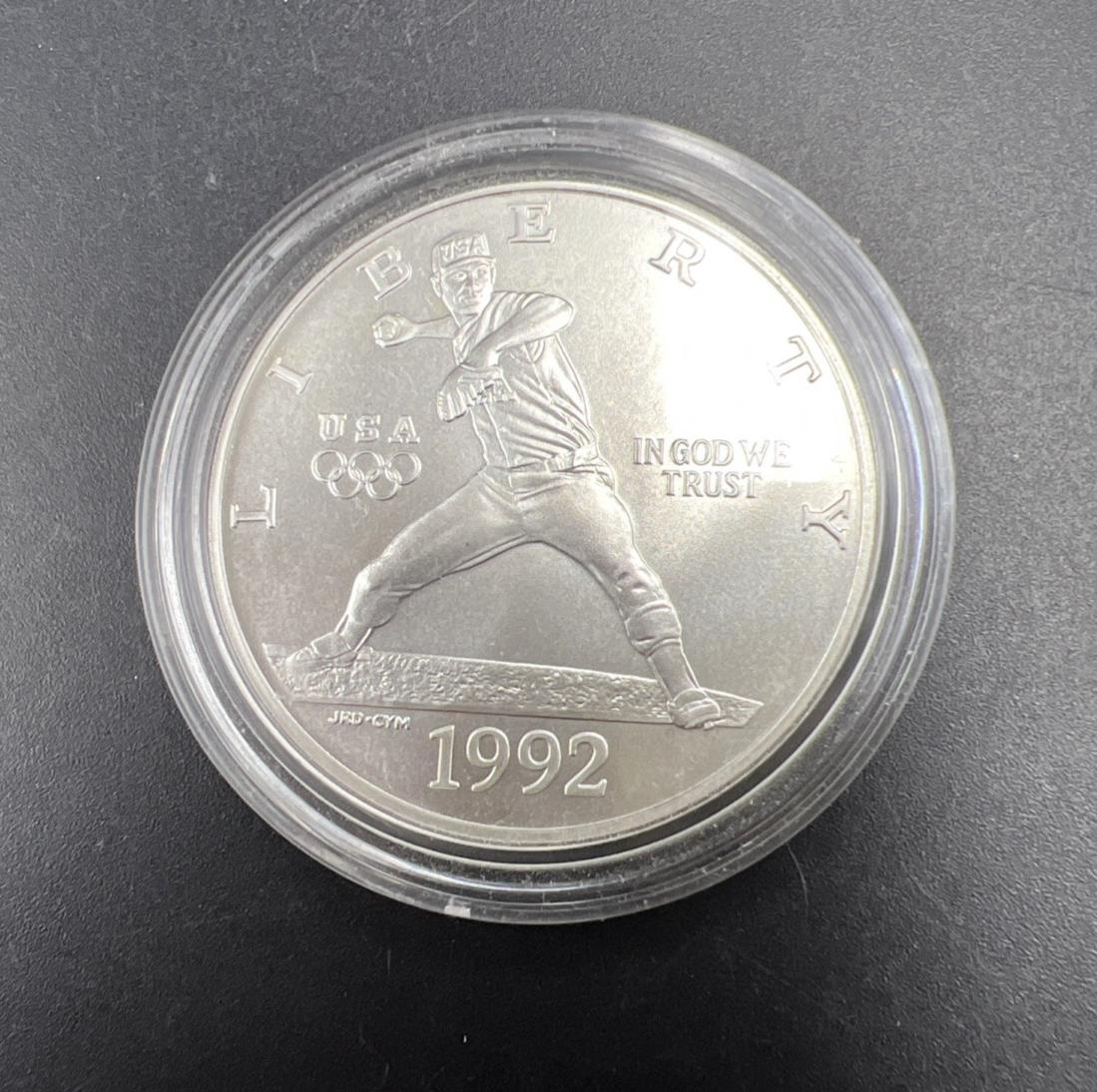 1992 Nolan Ryan MLB Baseball US Commemorative Silver Dollar Coin Gem BU UNC