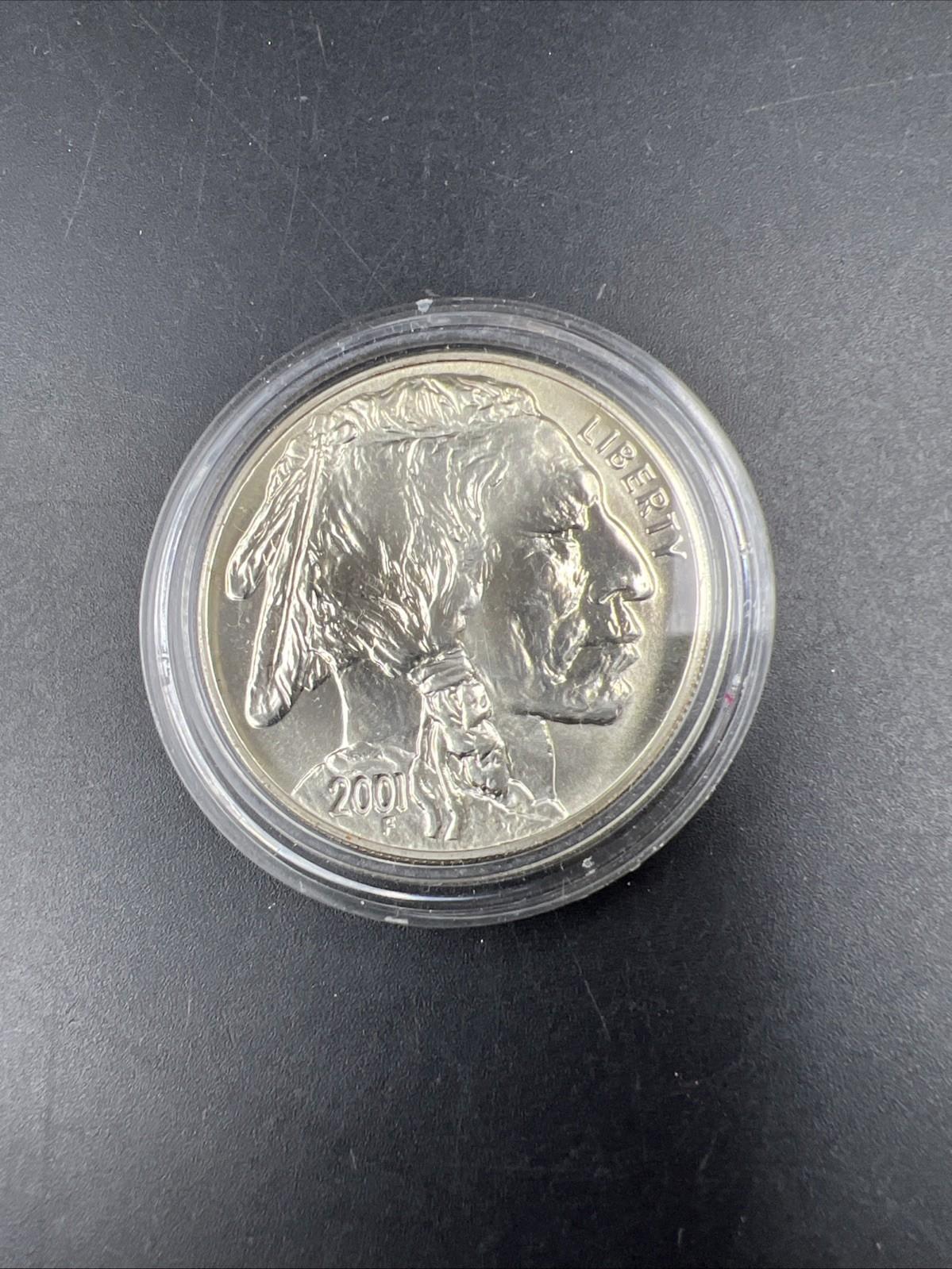 2001 D Buffalo Commemorative Silver Dollar Coin Gem BU SK#A