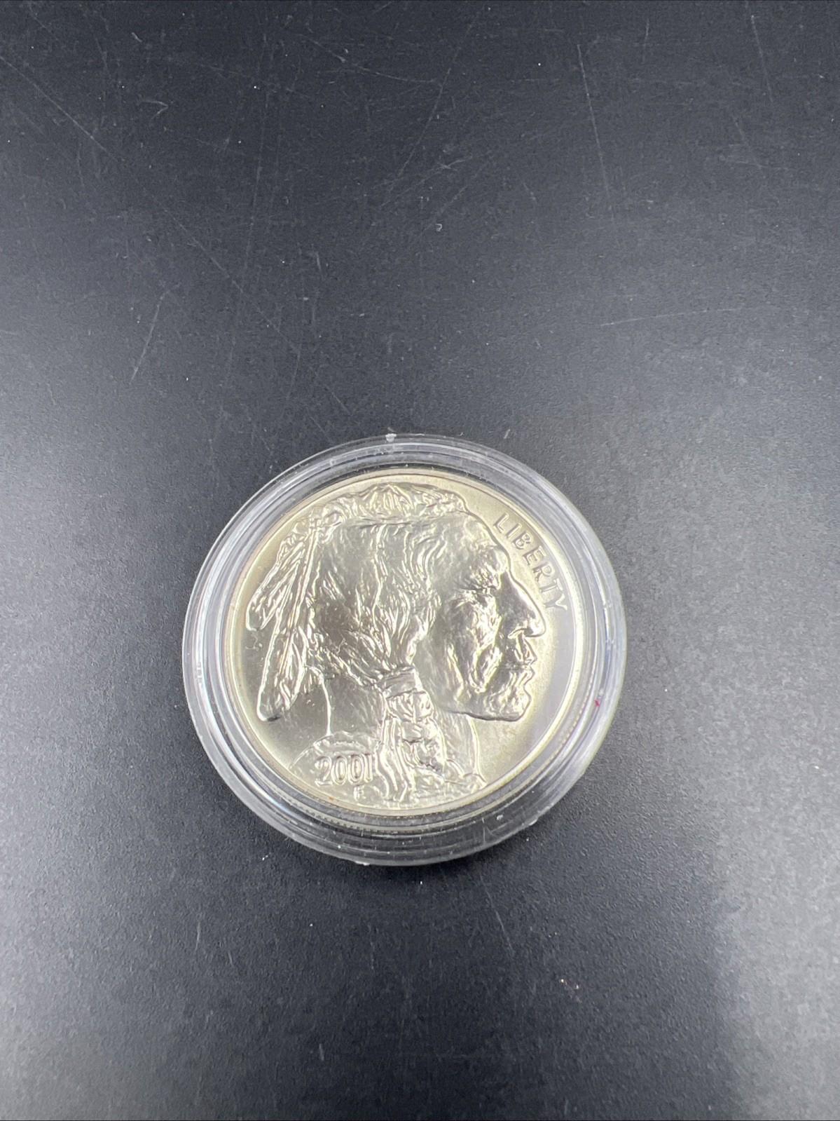 2001 D Buffalo Commemorative Silver Dollar Coin Gem BU SK#A