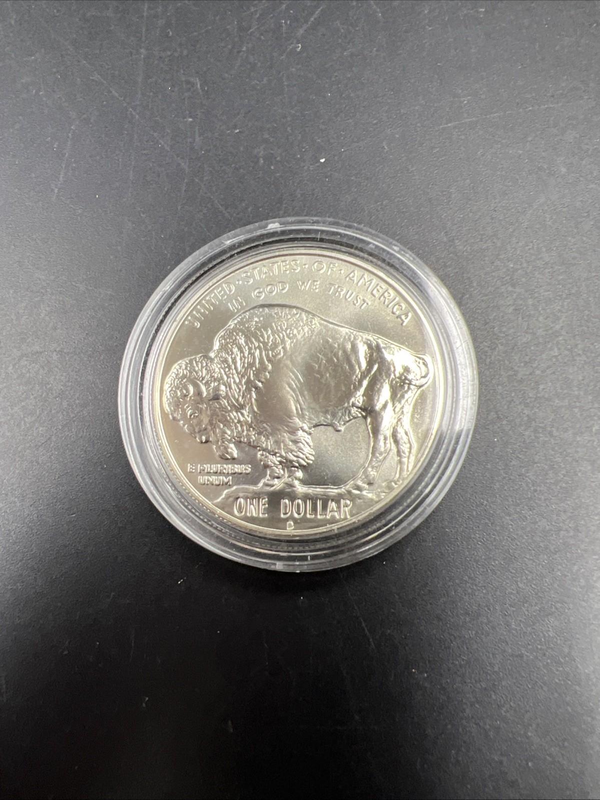 2001 D Buffalo Commemorative Silver Dollar Coin Gem BU SK#A