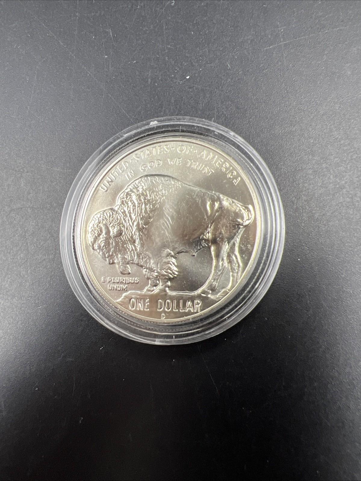 2001 D Buffalo Commemorative Silver Dollar Coin Gem BU SK#A