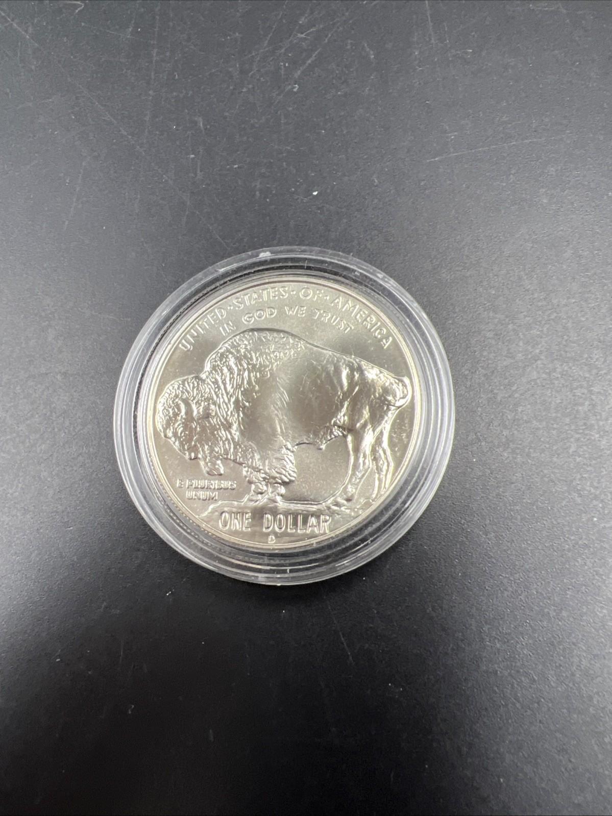 2001 D Buffalo Commemorative Silver Dollar Coin Gem BU SK#A