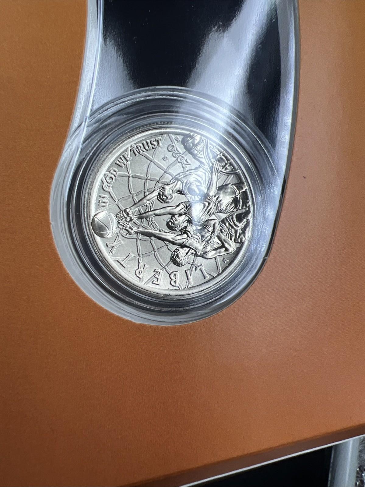 2020 NBA Basketball Hall Of Fame Commemorative Half Dollar Coin Kids Set Display