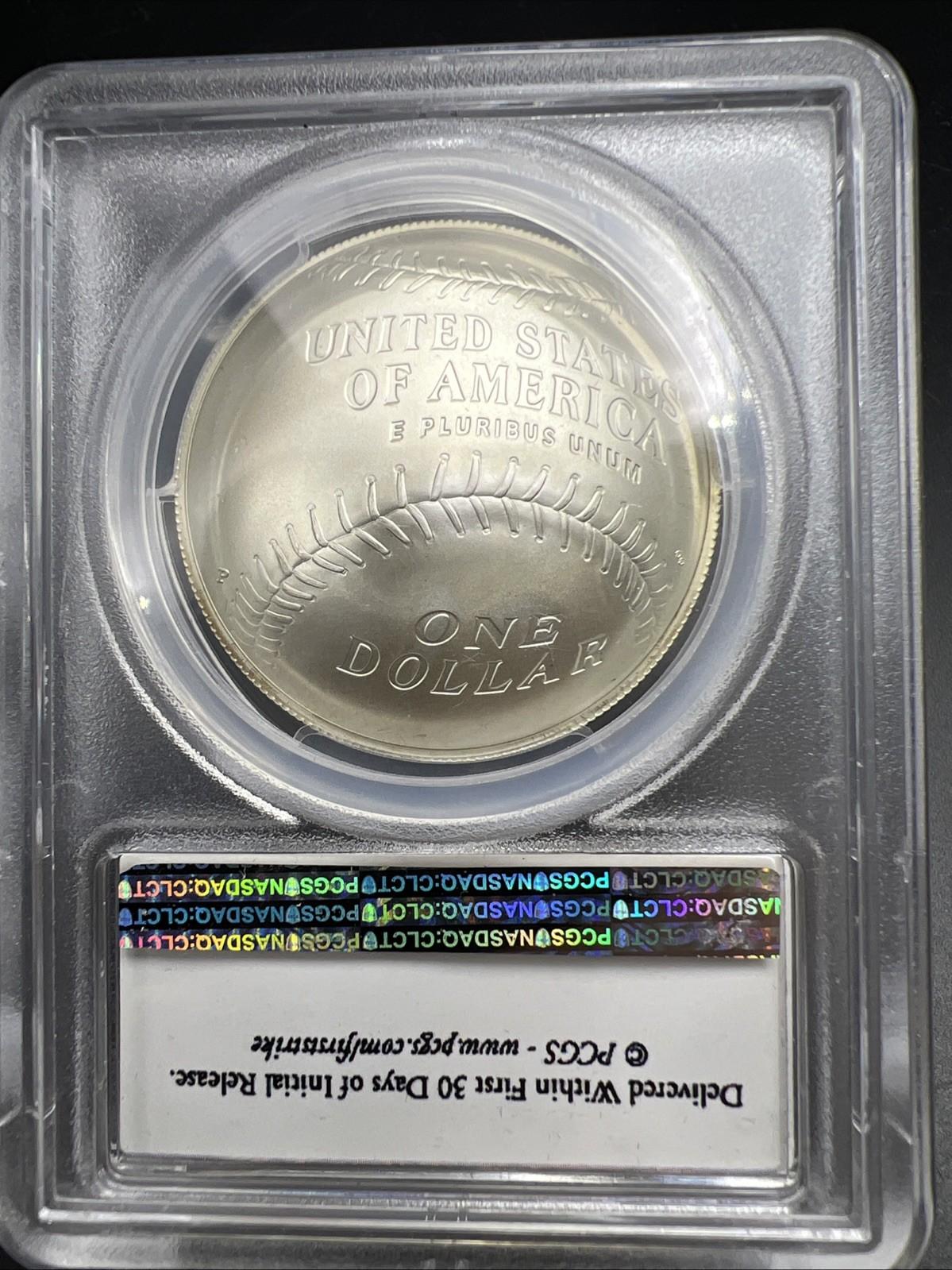 2014 P MLB Baseball US Commemorative Silver Dollar Coin Gem BU PCGS MS69