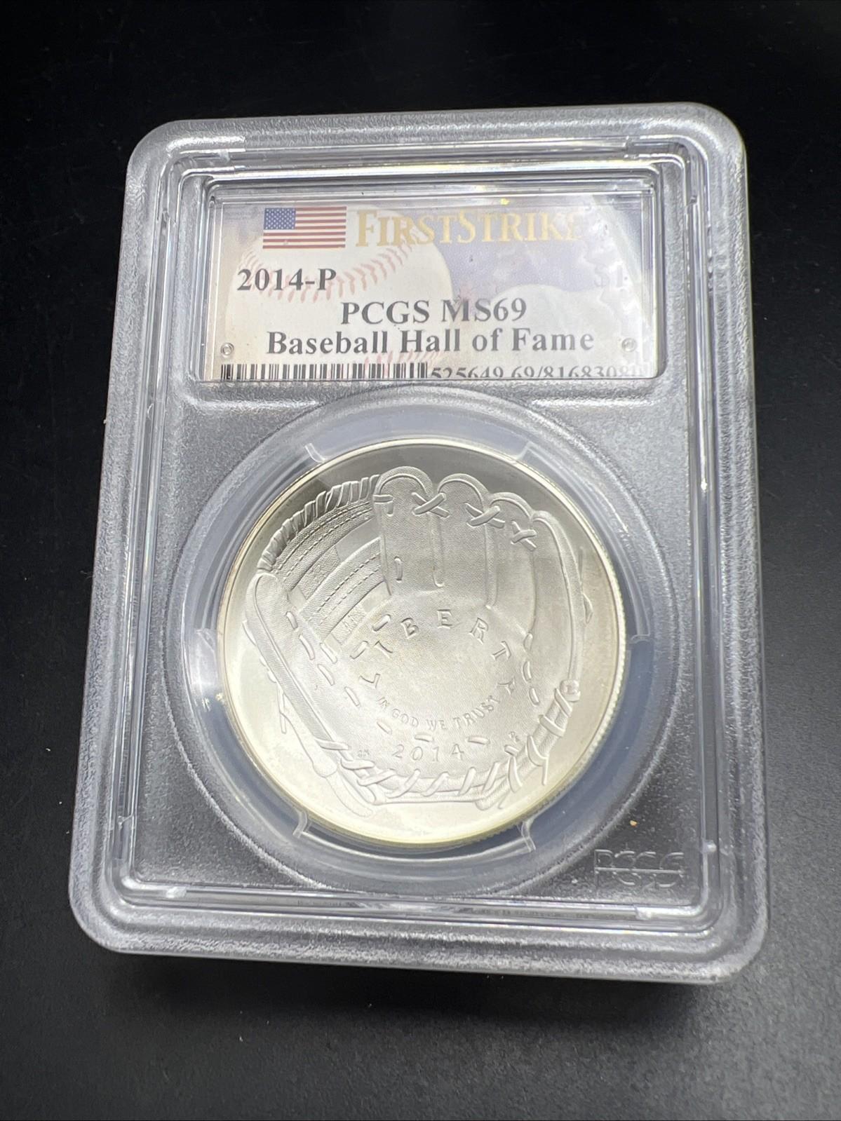 2014 P MLB Baseball US Commemorative Silver Dollar Coin Gem BU PCGS MS69