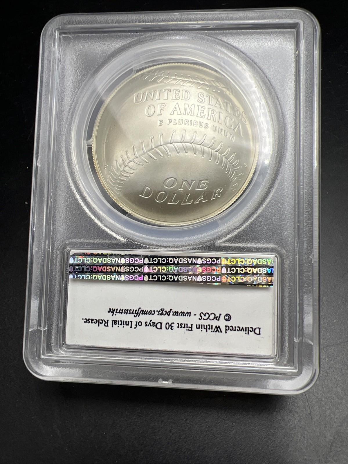 2014 P MLB Baseball US Commemorative Silver Dollar Coin Gem BU PCGS MS69