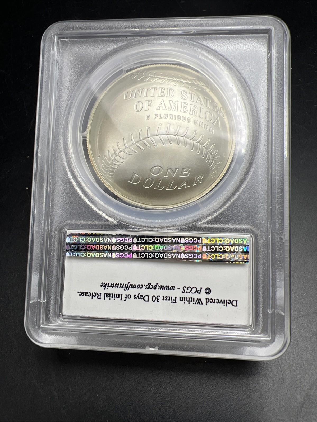 2014 P MLB Baseball US Commemorative Silver Dollar Coin Gem BU PCGS MS69