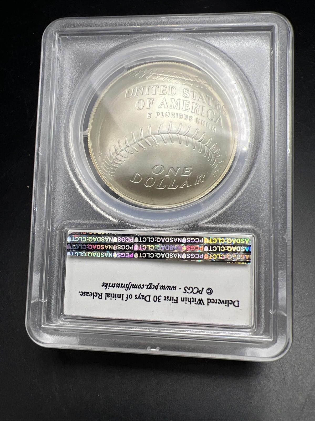 2014 P MLB Baseball US Commemorative Silver Dollar Coin Gem BU PCGS MS69