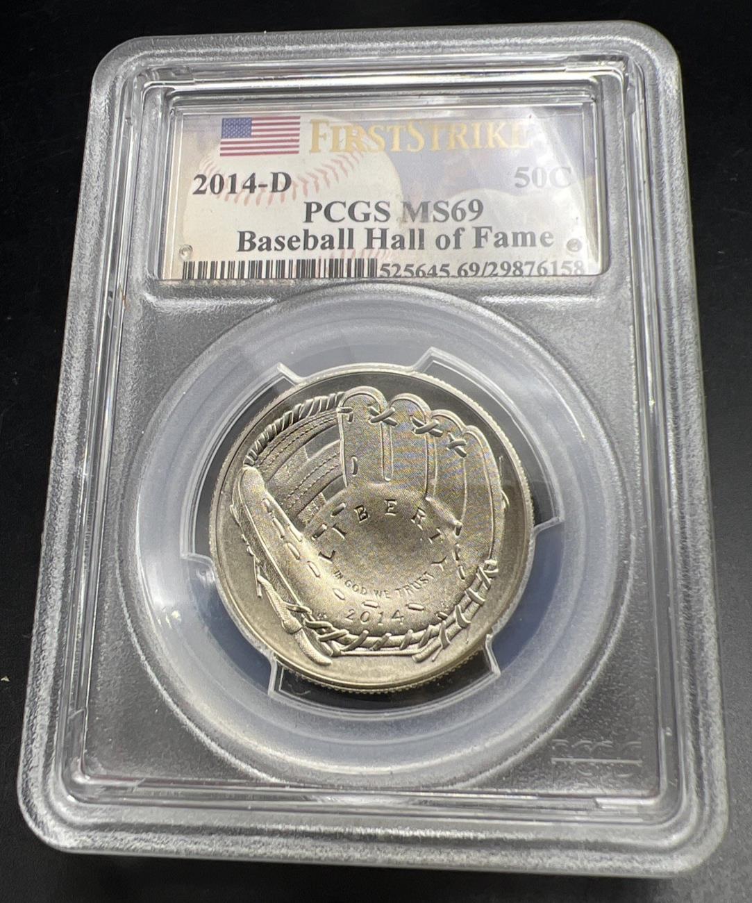 2014 D MLB Baseball US Commemorative Copper Nickel Half Dollar MS69 PCGS
