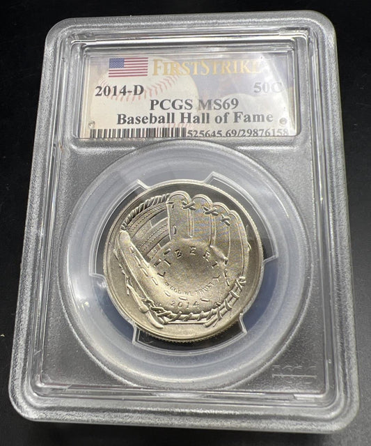2014 D MLB Baseball US Commemorative Copper Nickel Half Dollar MS69 PCGS