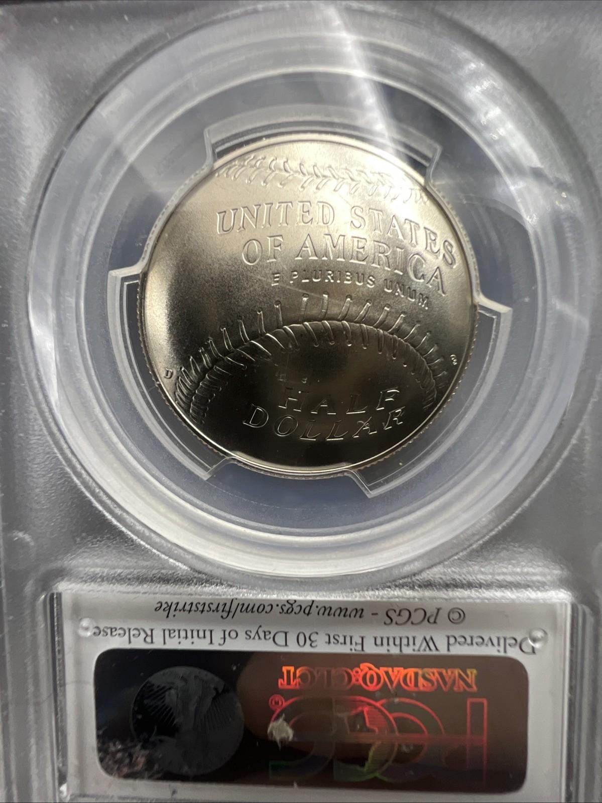 2014 D MLB Baseball US Commemorative Copper Nickel Half Dollar MS69 PCGS