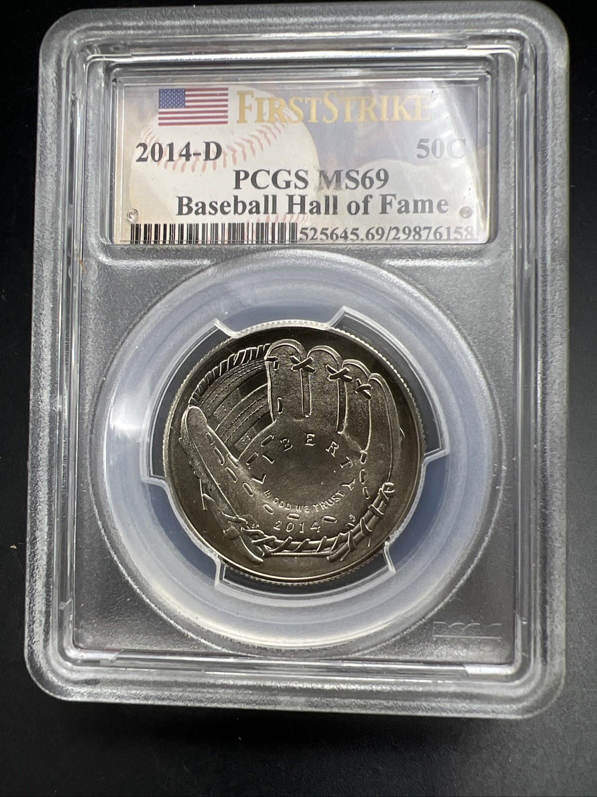2014 D MLB Baseball US Commemorative Copper Nickel Half Dollar MS69 PCGS