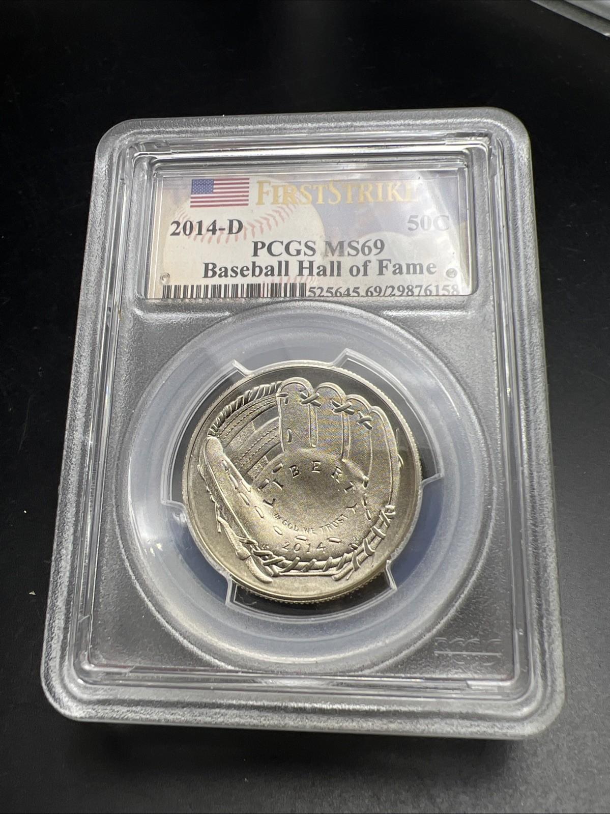 2014 D MLB Baseball US Commemorative Copper Nickel Half Dollar MS69 PCGS