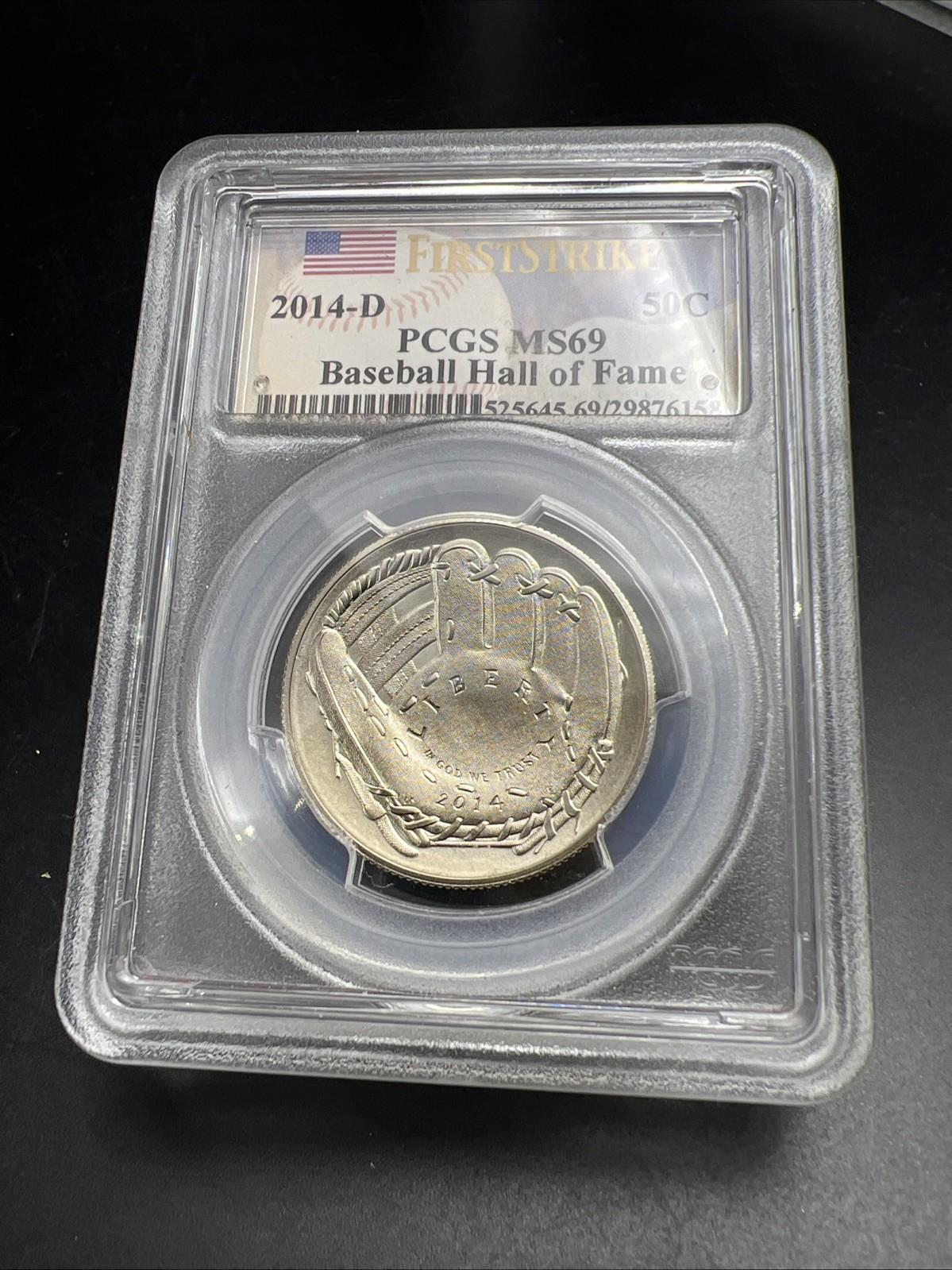 2014 D MLB Baseball US Commemorative Copper Nickel Half Dollar MS69 PCGS