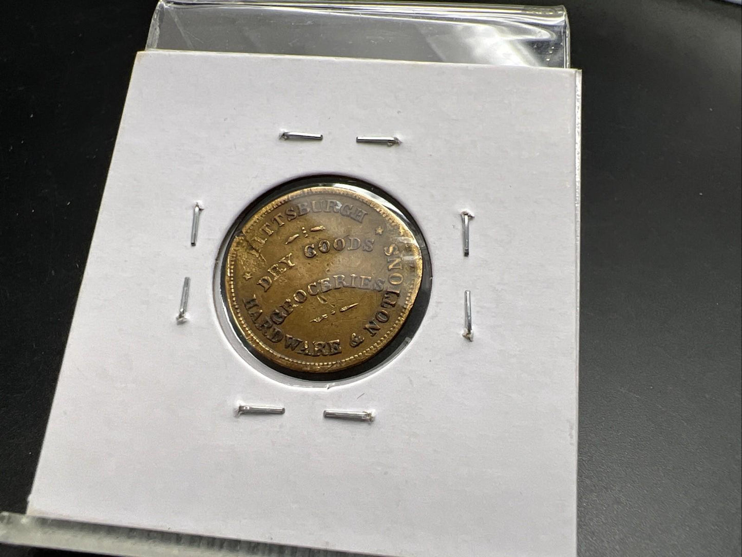 1861-1865 Pittsburgh Dry Goods Civil War Token VF Details Damaged