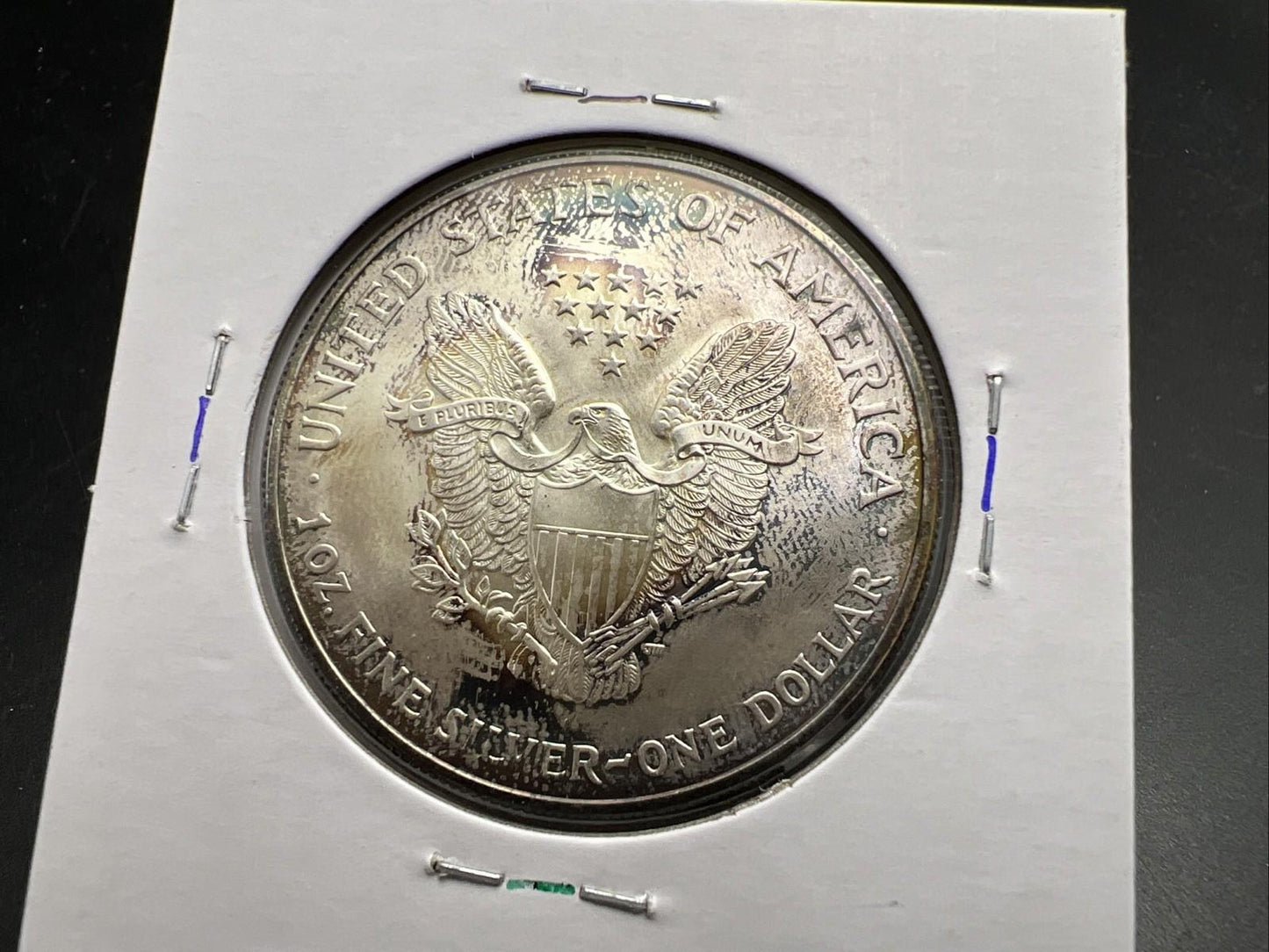 2005 1 OZ American Silver Eagle GEM BU Unc .999 Neat Toning Toner SK#1a