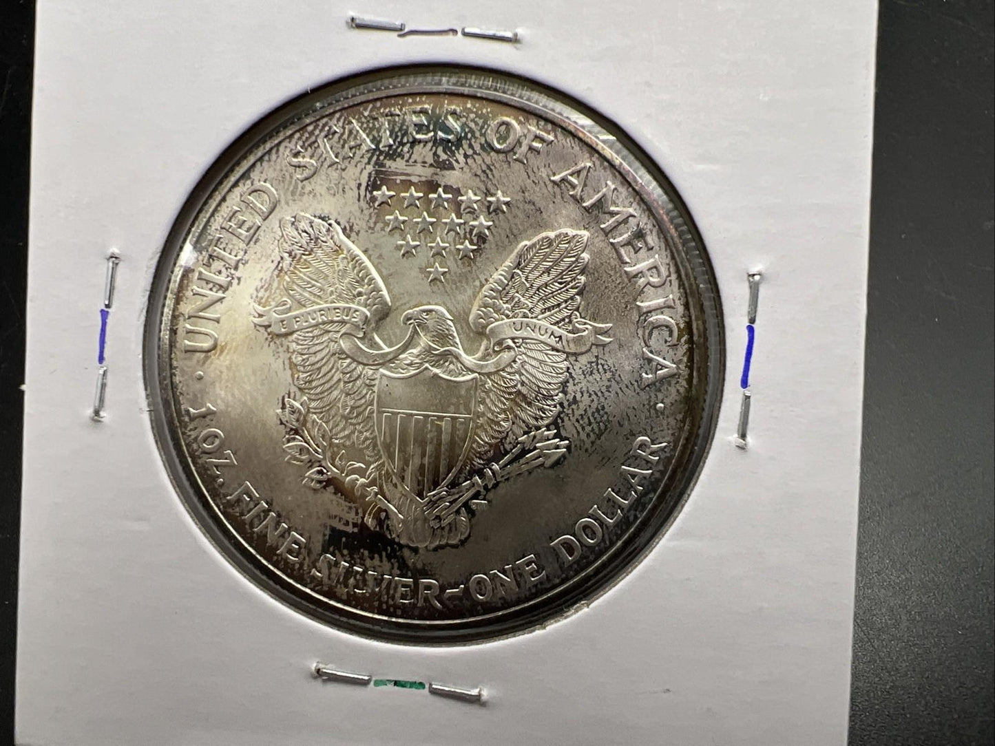 2005 1 OZ American Silver Eagle GEM BU Unc .999 Neat Toning Toner SK#1a