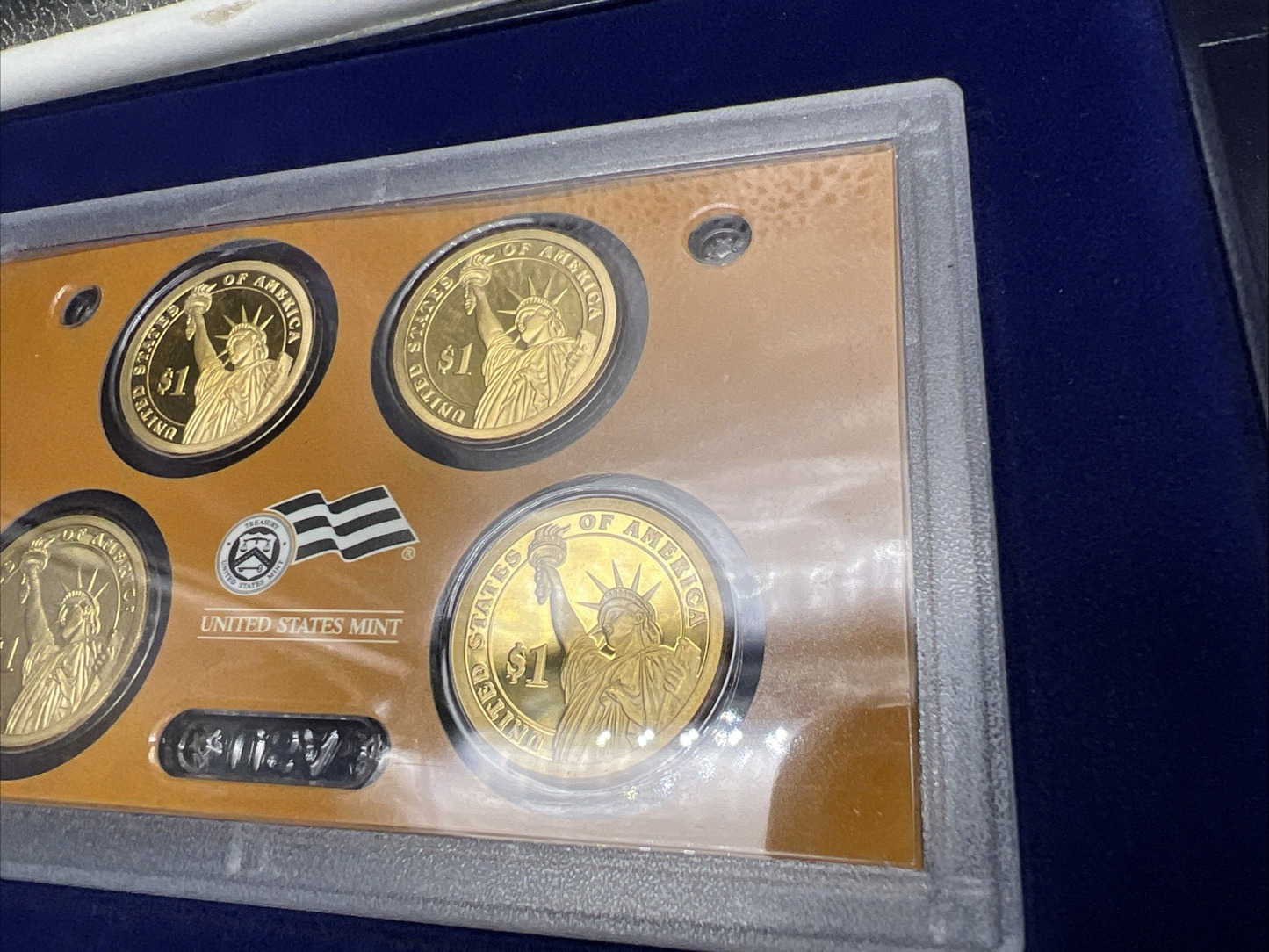 2008 S US Mint Clad Proof Set Cracked Case In Display Album Box