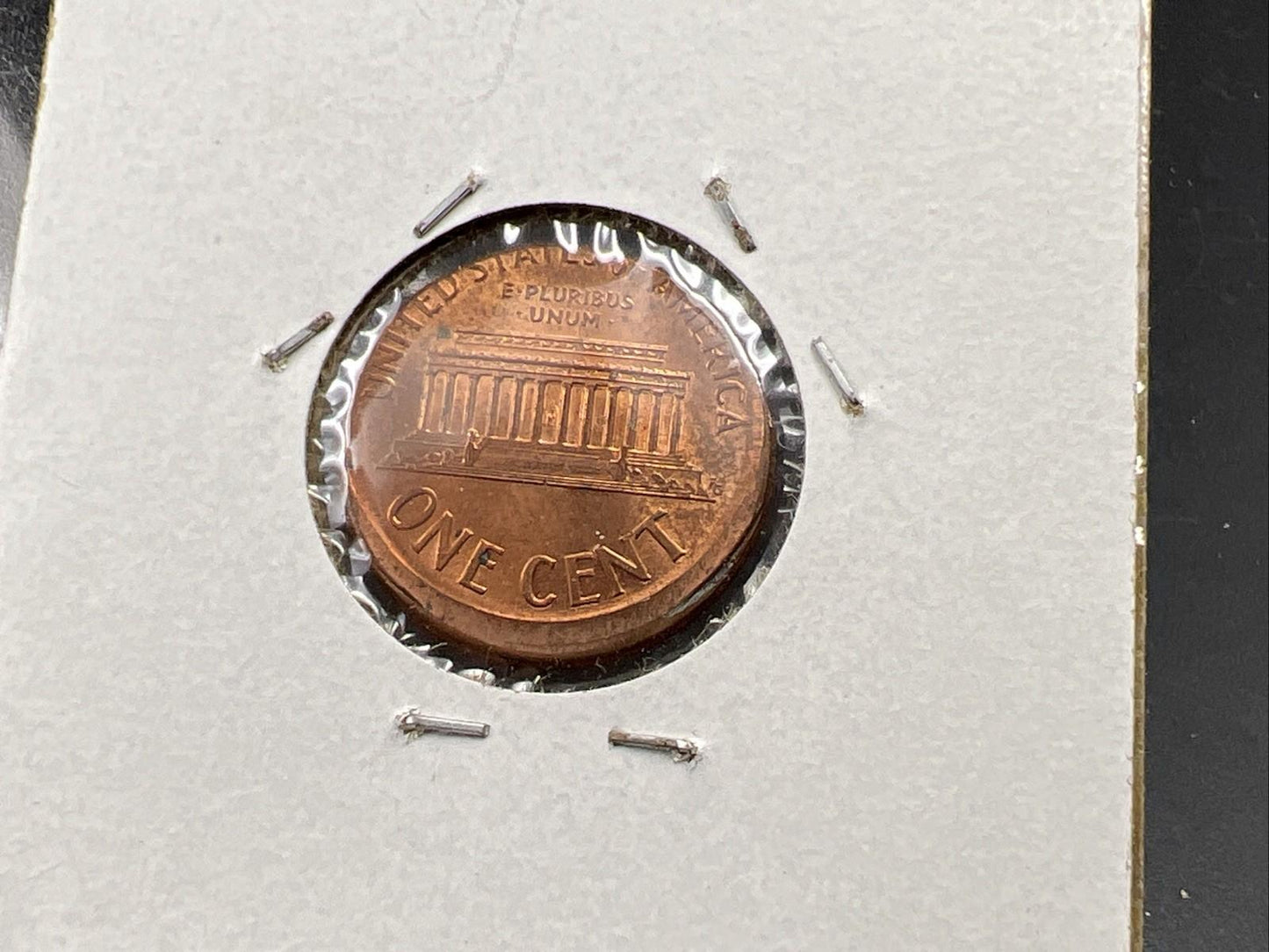 1995 1c Lincoln Memorial Cent Penny Broadstrike 5% Off Center BU UNC RB U#1