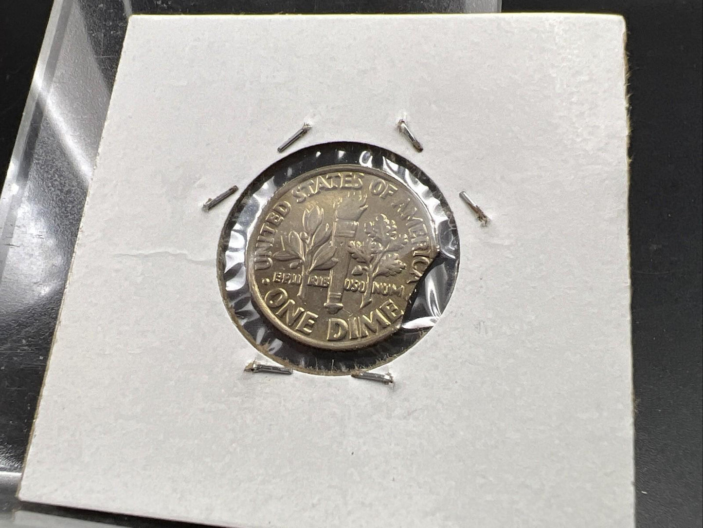 1981 10c Roosevelt Dime Coin Clipped Planchet Error BU UNC