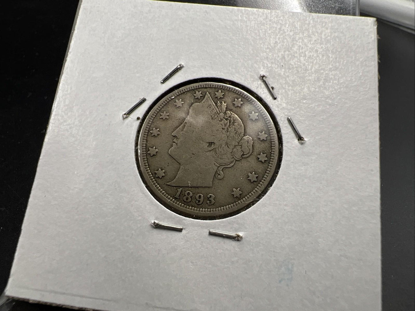 1893 5c V Liberty Nickel Coin Major Lamination Reverse Error Coin
