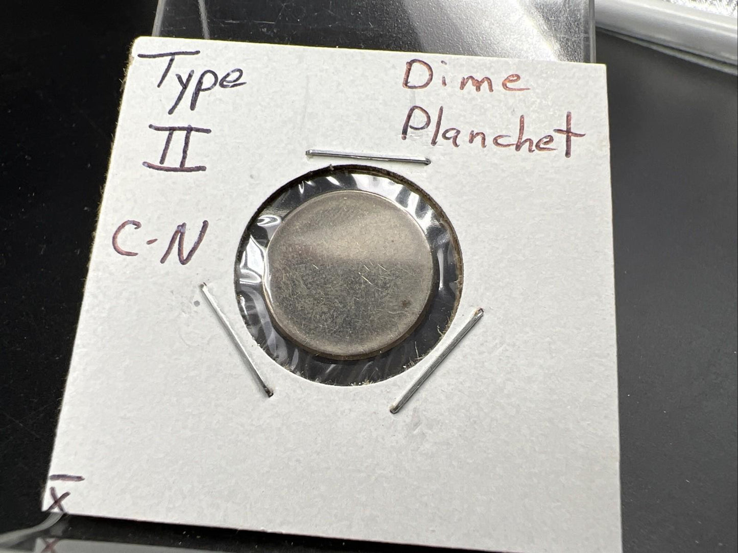 Plank Copper Nickel US United States Dime Size Planchet Blank UNC