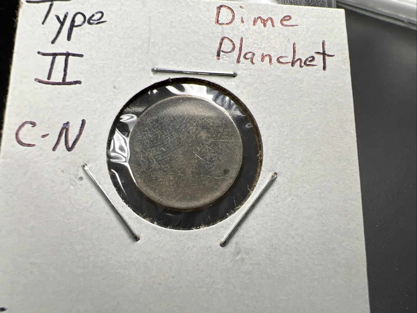 Plank Copper Nickel US United States Dime Size Planchet Blank UNC