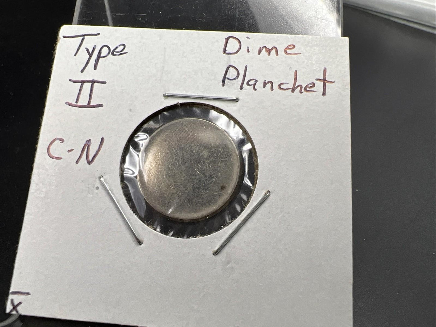 Plank Copper Nickel US United States Dime Size Planchet Blank UNC