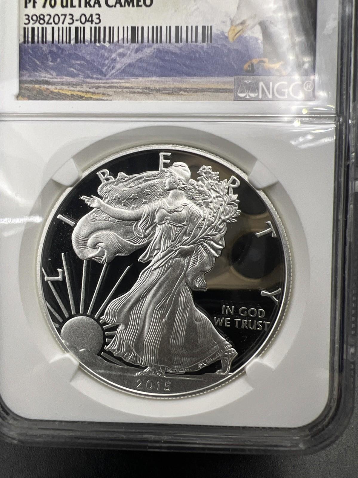 2015 W FUN Show First Day Release 1 Oz American Proof Silver Eagle NGC PF70 UCAM