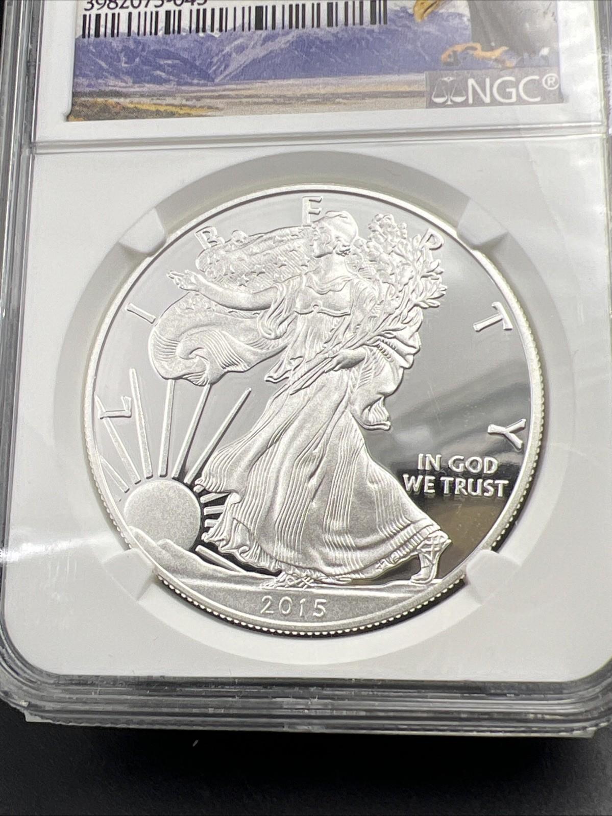 2015 W FUN Show First Day Release 1 Oz American Proof Silver Eagle NGC PF70 UCAM