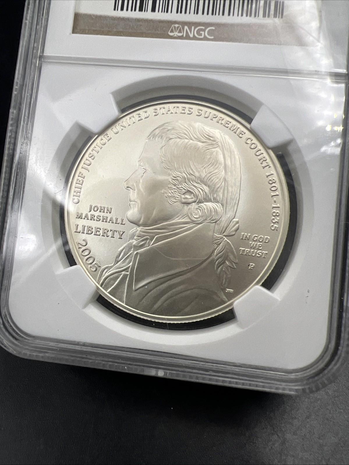 2005 P John Marshall Silver Commemorative Dollar NGC MS69 BU Business #001