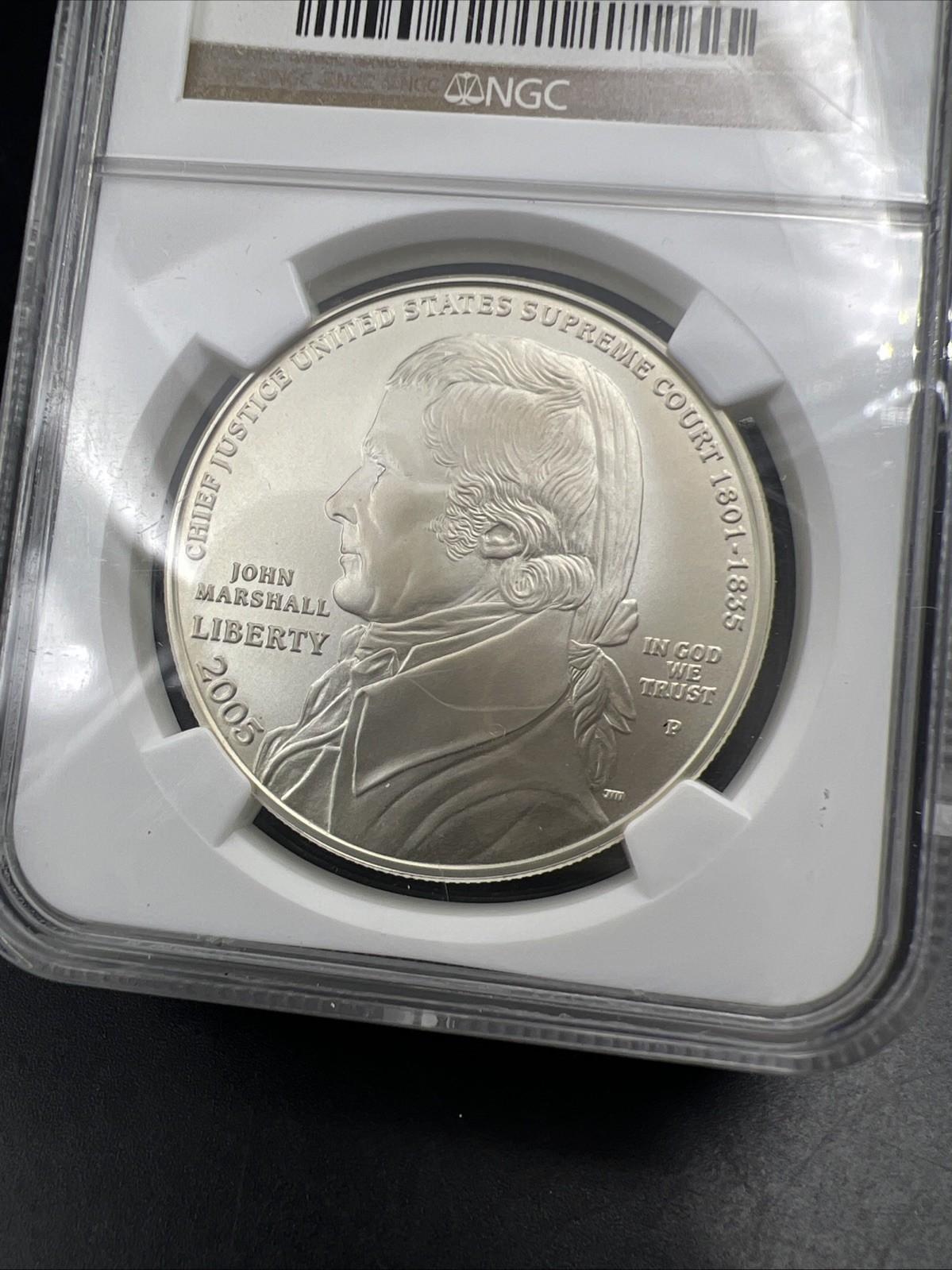 2005 P John Marshall Silver Commemorative Dollar NGC MS69 BU Business #001
