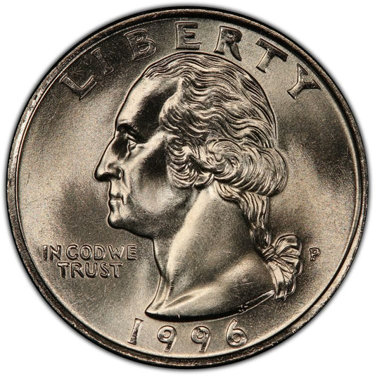 1996 P 25C Washington Quarter BU UNC Single Coin