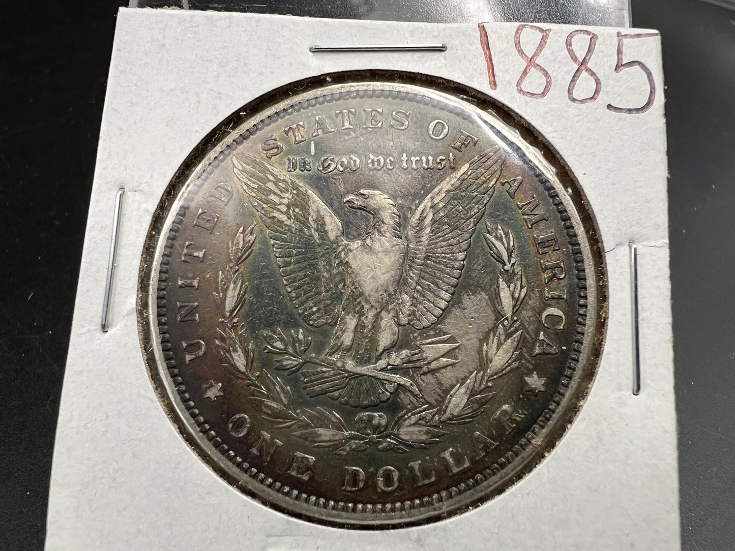 1885 P $1 Morgan Silver Dollar Neat Circulated Toning Toner VF Circ #a