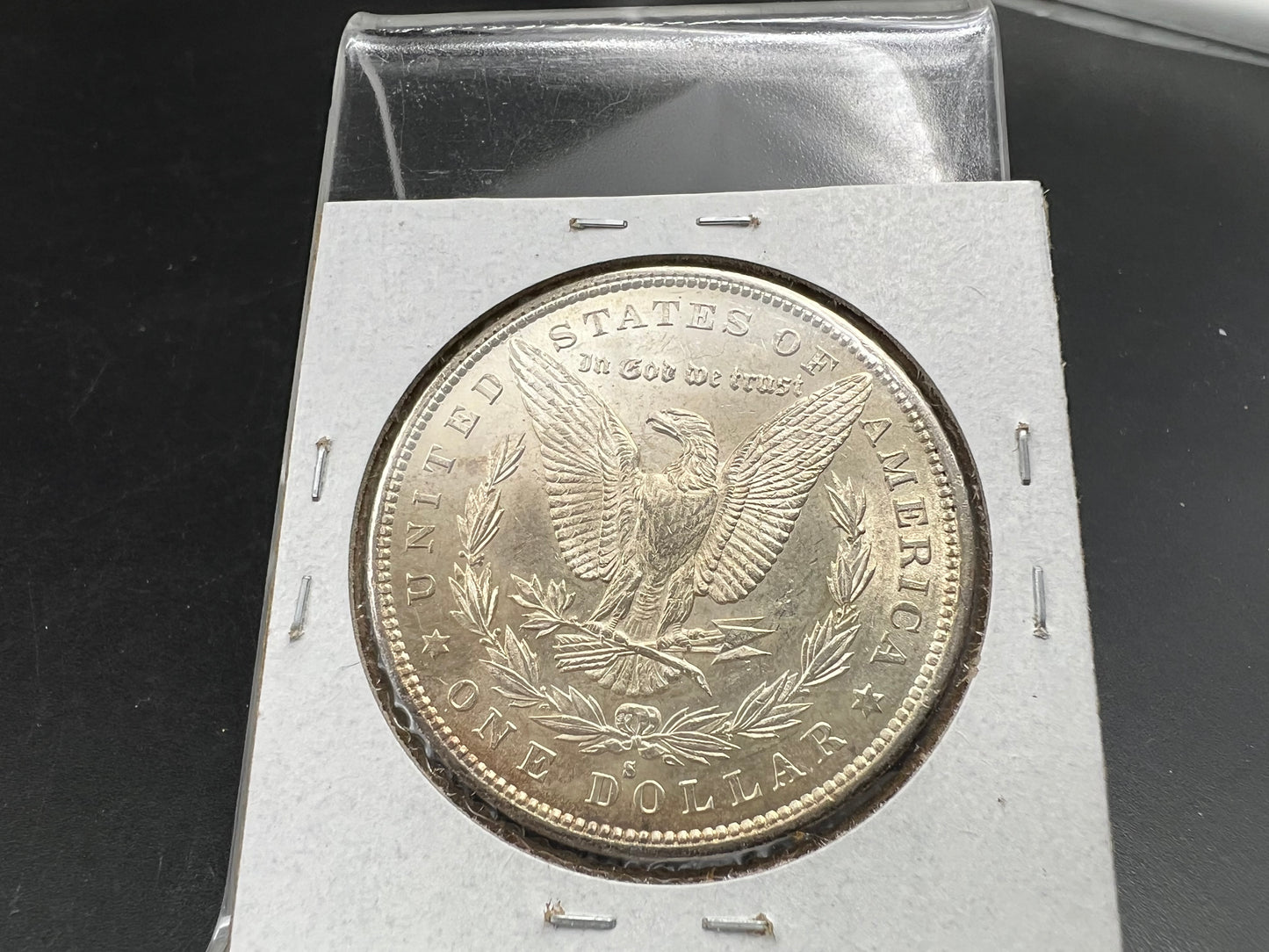 1879 S $1 Morgan Silver Dollar Coin CH AU About UNC Neat Toning Toner Obverse